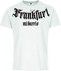 Mi Barrio, La Familia Frankfurt Casual Herren T-Shirt in schwarz, weiß, rot, grau und Camouflage (Weiß, XL) von Mi Barrio
