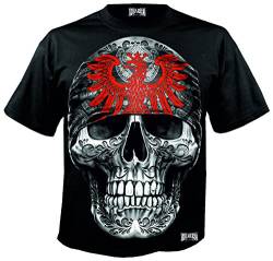 Mi Barrio Art Big Skull Frankfurt T-Shirt(fällt Größer aus !!!)(XL, schwarz) von Mi Barrio