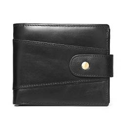 MiOYOOW Leder Herren Geldbörse, Retro Portemonnaie, Kleines Kartenetui Reisebrieftasche mit Schnalle für Herren Business Freizeit von MiOYOOW