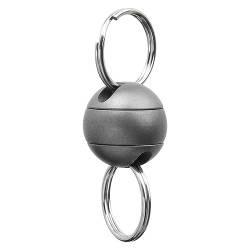 MiOYOOW Titan Schnellverschluss Schlüsselanhänger 360° drehbarer Doppelend-Schlüsselanhänger abnehmbarer Schlüsselhalter Titan-Schlüsselringen für Männer und Frauen von MiOYOOW