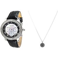 Miabelle Quarzuhr Prachtvolles Diamantschmuck-Set Uhr und Halskette von Miabelle