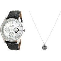 Miabelle Schmuckset Elegantes Diamantschmuck-Set Uhr und Halskette mi von Miabelle
