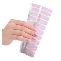 1 Blatt Full Wrap Aufkleber Nägel Streifen Selbstklebende Abziehbilder Für Frauen Mädchen DIY Nail Art Dekoration Modische Nagelabziehbilder von Miaelle
