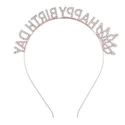 Haarschmuck HAPPY BIRTHDAY Haarschmuck für Erwachsene Teenager Feier Party Haarband glänzendes Stirnband buntes Haarband Geburtstags-Stirnband für Frauen glänzendes Geburtstags-Stirnband von Miaelle