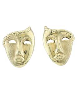 MIAMAR Ohrringe Damen Ohrstecker Maske 14 Karat (585) Gelbgold Gold 0402227 von Miamar