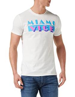 Miami Vice Herren Og Logo T-Shirt, weiß, S von Miami Vice