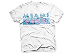 Miami Vice Logo T-Shirt Herren Weiss Grösse XXL von Miami Vice