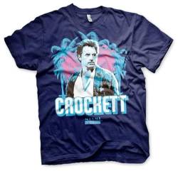 Miami Vice Offizielles Lizenzprodukt Miami Vice Crockett Palms Herren T-Shirt (Marineblau), XX-Large von Miami Vice