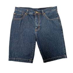 Mian Herren Jeans Shorts Baumwolle Kurze Hose Größe 32 34 36 38 40 42 (Blau, 36) von Mian