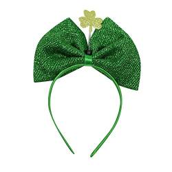 1 PCS St. Patricks Day Grünes Stirnband Shamrocks Clovers Head Boppers Leprechaun Top Hat 1PCS Haarspangen Kamm von MianYaLi