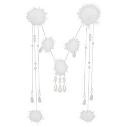 Antiker Stil Haarball Paar Clip Quaste Haarschmuck Stirnkette Rückenpresse Dual Purpose Ancient Kostüm Haarschmuck Schmucksteine Selbstklebend von MianYaLi