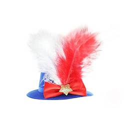Independence Day Hair Clip Party Dressing Supplies Top Hat Issuing Card Mädchen Bunter Schmuck für Frauen 4. Juli Haarschmuck Schmucksteine von MianYaLi