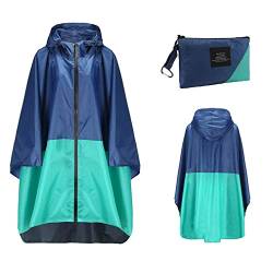 MianYaLi Damen Wasserdicht Regenponcho Unisex Regenjacke Wasserdicht Regencape mit Kapuze wasserdicht mit Reißverschluss im Freien von MianYaLi