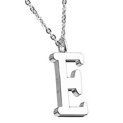 Mianova Damen Halskette Kette mit Buchstaben Anhänger Silber Buchstabe E von Mianova
