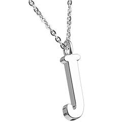 Mianova Damen Halskette Kette mit Buchstaben Anhänger Silber Buchstabe J von Mianova