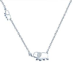 MicLee Damen Kette Herz Wunderhübsch Babyelefant mit Elefant Anhänger 925 Sterling Silber Halskette mit Geschenkbeutel Super Geschenk für Mutter Freundin von MicLee