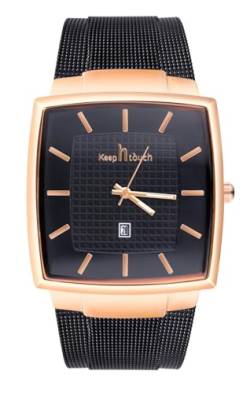MicLee Herrennuhr Analoge Armbanduhr Quadratische Kalender Uhr mit großem Zifferblatt Quarzuhr aus Edelstahl und Metall 30 M Wasserdicht von MicLee