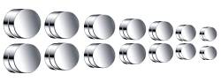 MicVivien 7 Paare Magnetische Ohrstecker Edelstahl Non-Piercing Magnet Ohrringe 6mm 7mm 8mm 9mm 10mm 11mm 12mm Fakeplugs Fake Plug Tunnel Ohrclips Clip auf Ohrringe von MicVivien