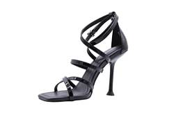 MICHAEL KORS Damen Imani Strappy Sandal, Black, 42 EU von Michael Kors