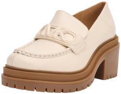 MICHAEL KORS Damen Rocco Heeled Loafer Moccasin, Light Cream, 39.5 EU von Michael Kors