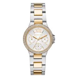 Michael Kors - Camille Analoge Quarzuhr mit silberner und Goldener Farbe, Edelstahlarmband für Damen, MK6982 von Michael Kors