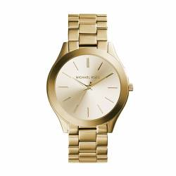 Michael Kors Damen Quartz Armbanduhr, 42.00mm GehäusegröÃŸe mit champagnerfarben analog Zifferblatt und Gold Metallarmband Armband MK3179 von Michael Kors