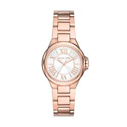 Michael Kors Damenuhr Camille, Dreizeigeruhrwerk, 33mm Rose Gold Edelstahlgehäuse mit Edelstahlarmband, MK7256 von Michael Kors