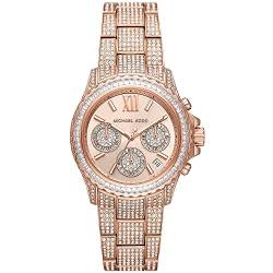 Michael Kors Damen Quartz Armbanduhr, 36.00mm GehäusegröÃŸe mit rosa analog Zifferblatt und Rosegold Metallarmband Armband MK7235 von Michael Kors