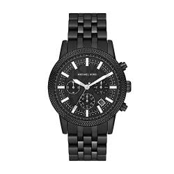 Michael Kors Herren Quartz-Multifunktion Armbanduhr, 38.00mm GehäusegröÃŸe mit schwarz analog Zifferblatt und schwarz Metallarmband Armband MK9089 von Michael Kors