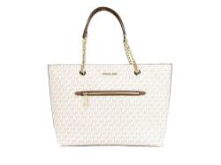 Michael Kors Jet Set Artikel Medium Fronttasche Kette Tote Bag Geldbörse, Vanille von Michael Kors