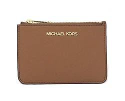 Michael Kors Jet Set Travel Small Top Zip Coin Pouch with ID Holder Saffiano Leather (Luggage) von Michael Kors