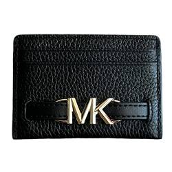 Michael Kors Reed Large Card Holder Wallet MK Signature Logo Leather, Schwarz, Large, Kartenhalter von Michael Kors