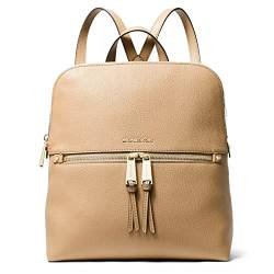 Michael Kors Rhea Zip Medium Slim Rucksack, CAMEL von Michael Kors