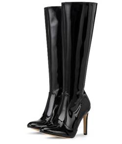 Michael Soul Donna - Klassische Stiletto Stiefel in schwarz lack Schuhgröße EUR 43 von Michael Soul