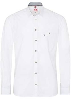 Spieth & Wensky - Slim fit - Herren Trachten Hemd, Perdix (351972-0970), Größe:43/44(XL), Farbe:weiß/d.grün (4979) von Michaelax-Fashion-Trade