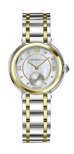 Michel Herbelin Damen Analog Quarz Uhr mit Edelstahl Armband 10630BT59 von Michel Herbelin
