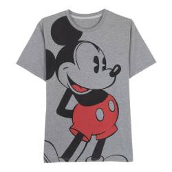 Herren Kurzarm-T-Shirt Mickey Mouse Grau Dunkelgrau Erwachsene - M von Mickey Mouse