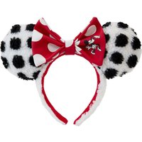 Mickey Mouse - Disney Haarreifen - Loungefly - Minnie Rocks The Dots - für Damen - weiß/schwarz/rot  - Lizenzierter Fanartikel von Mickey Mouse