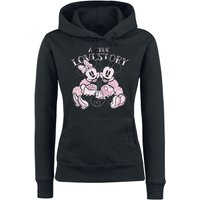 Mickey Mouse - Disney Kapuzenpullover - Mickey And Minnie Mouse - True Love - S bis L - für Damen - Größe S - schwarz  - EMP exklusives Merchandise! von Mickey Mouse