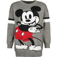 Mickey Mouse - Disney Strickpullover - Mickey Mouse Stance - S bis XL - für Damen - Größe L - grau  - Lizenzierter Fanartikel von Mickey Mouse