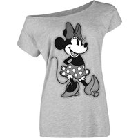 Mickey Mouse - Disney T-Shirt - Minnie Mouse - Beauty - S bis 3XL - für Damen - Größe XL - grau  - Lizenzierter Fanartikel von Mickey Mouse