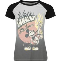 Mickey Mouse - Disney T-Shirt - Shreddin' & Strummin' - S bis XXL - für Damen - Größe S - schwarz/grau  - EMP exklusives Merchandise! von Mickey Mouse