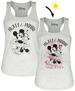 Mickey Mouse Minni Maus Frauen Top grau L 95% Baumwolle, 5% Elasthan Disney, Fan-Merch, Filme von Mickey Mouse