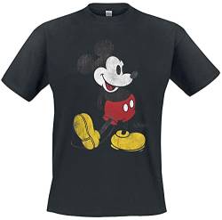 Mickey Mouse Vintage Micky Männer T-Shirt schwarz XXL von Mickey Mouse