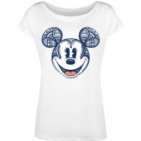 Mickey & Minnie Mouse Tribal Damen Loose-Shirt weiss von Mickey & Minnie Mouse