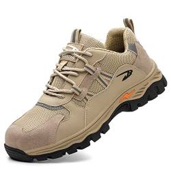 Micoklinlin Arbeitsschuhe Damen Sicherheitsschuhe Damen Leicht Turnschuhe Mit Reflektierendem Schlag und stichfeste Stahlkappenschuhe Safety Shoes for Men von Micoklinlin