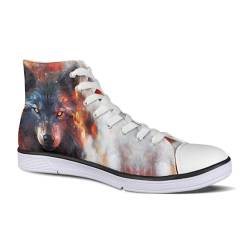 Micoklinlin Canvas Sneaker Damen Bunt Personalisierte High Top Segeltuchschuhe Fitness Laufschuhe Turnschuhe Freizeit Sportschuhe Schuhe für Frauen Mädchen von Micoklinlin