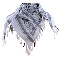 Micoop Premium Militärischer Shemagh-Schal, weiß, One size von Micoop
