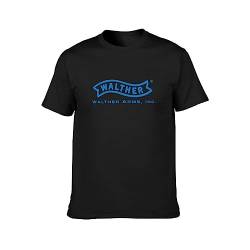 Walther Firearms Retro Mens T-Shirt Black Graphic Unisex Tee Shirt XL von MidiLi