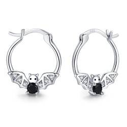 Fledermaus Creolen Ohrringe für Damen Mädchen Kinder 925 Sterling Silber Gothic Ohrringe Tier Ohrringe Halloween Schmuck Geschenke von Midir&Etain